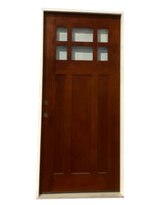 36 in DoorScapes Mahogany Craftsman 6-Lite Door