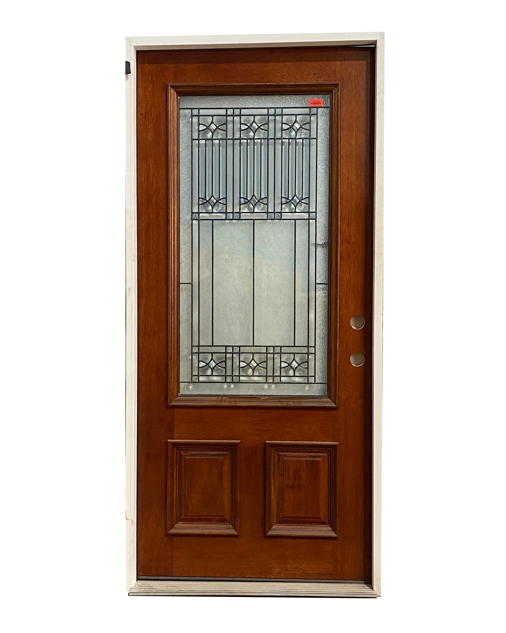 36 in DoorScapes Mahogany 3/4 Lite Patina Door