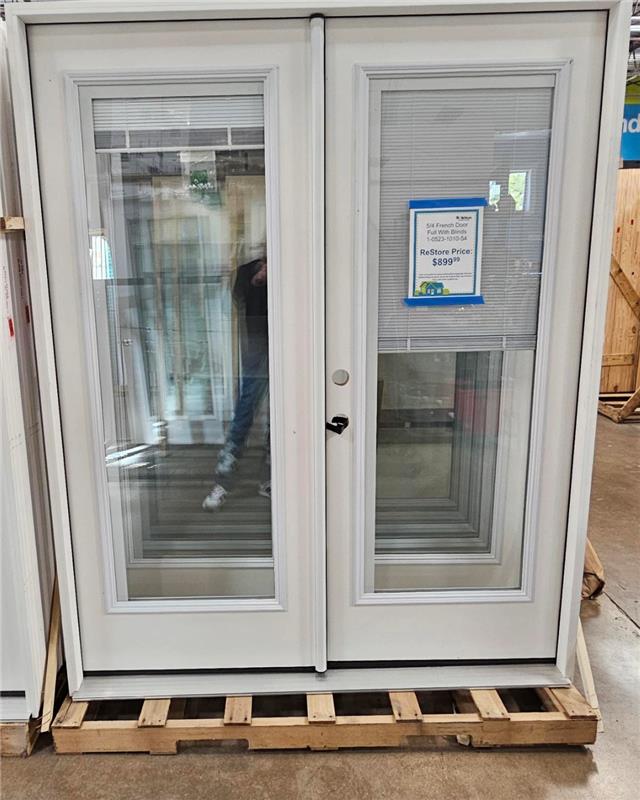 60 inch (5/0) Full Lite Door With Blinds