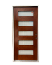 36 in DoorScapes Mahogany Modern 5-Lite Door