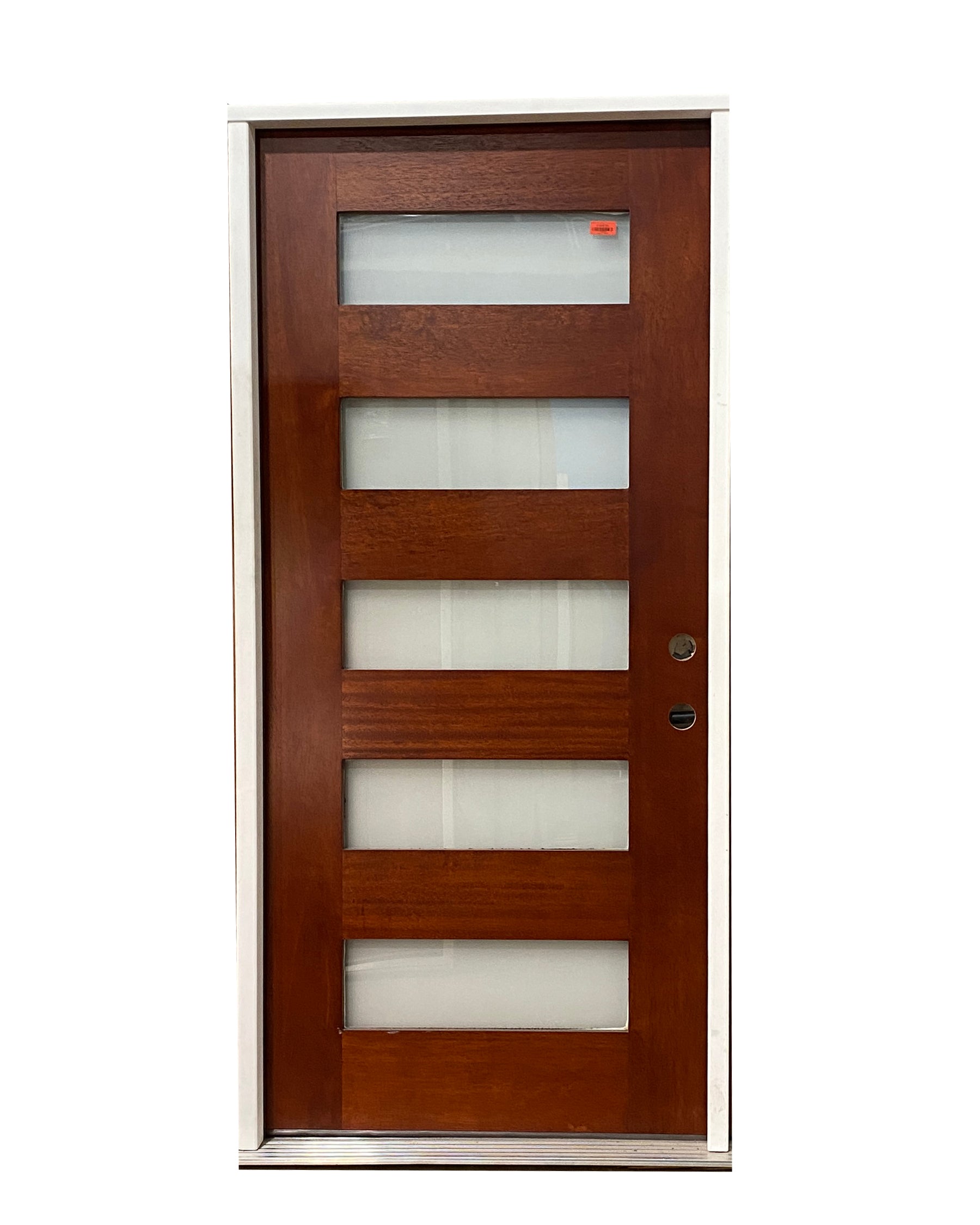 36 in DoorScapes Mahogany Modern 5-Lite Door