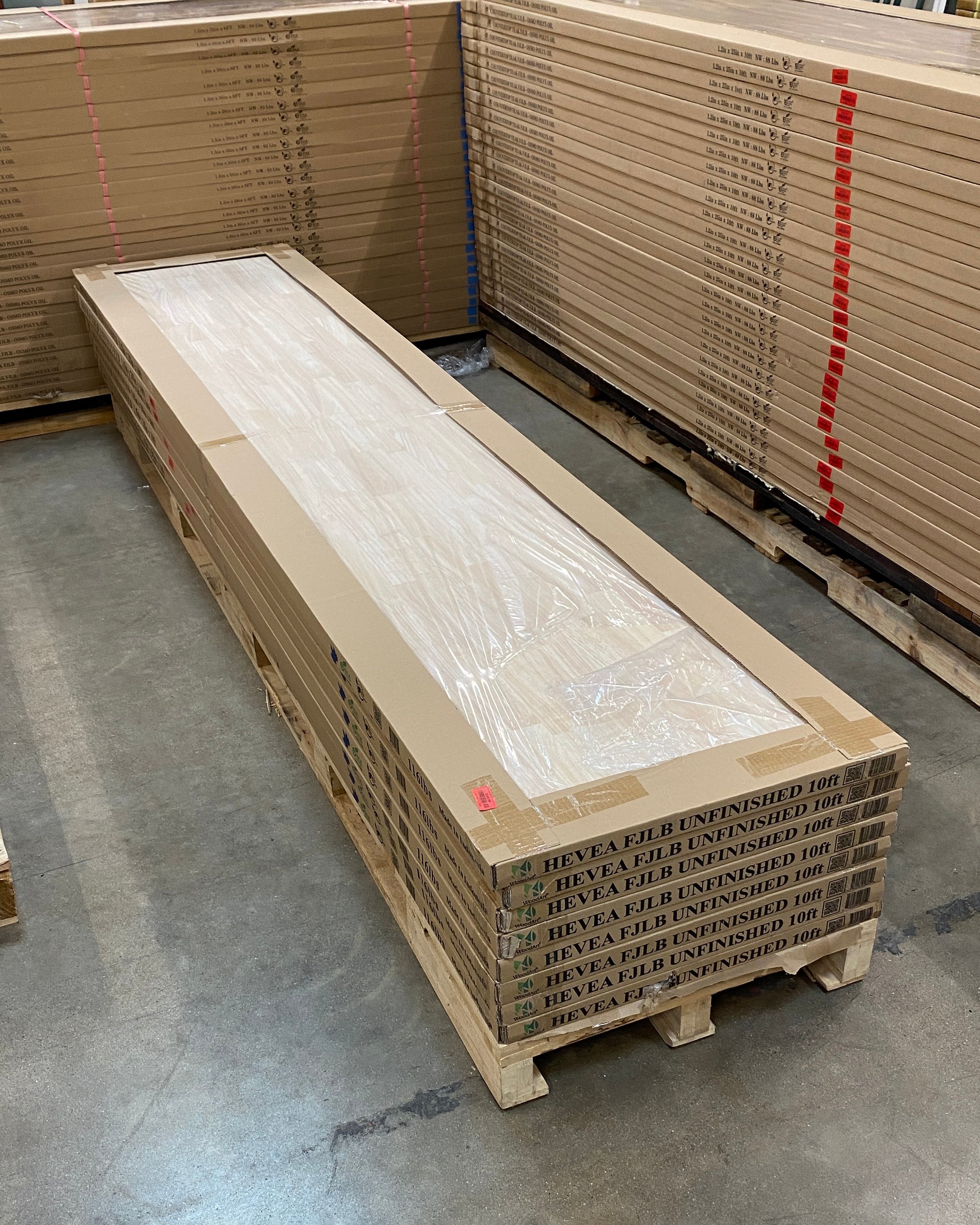 PM LUMBR BLOCK FT Hevea 10' x 25"